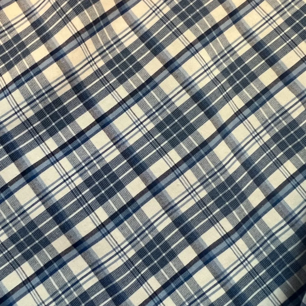 Banana Republic Grant Fit Mens Shirt Size S Blue Plaid Long Sleeve Cotton